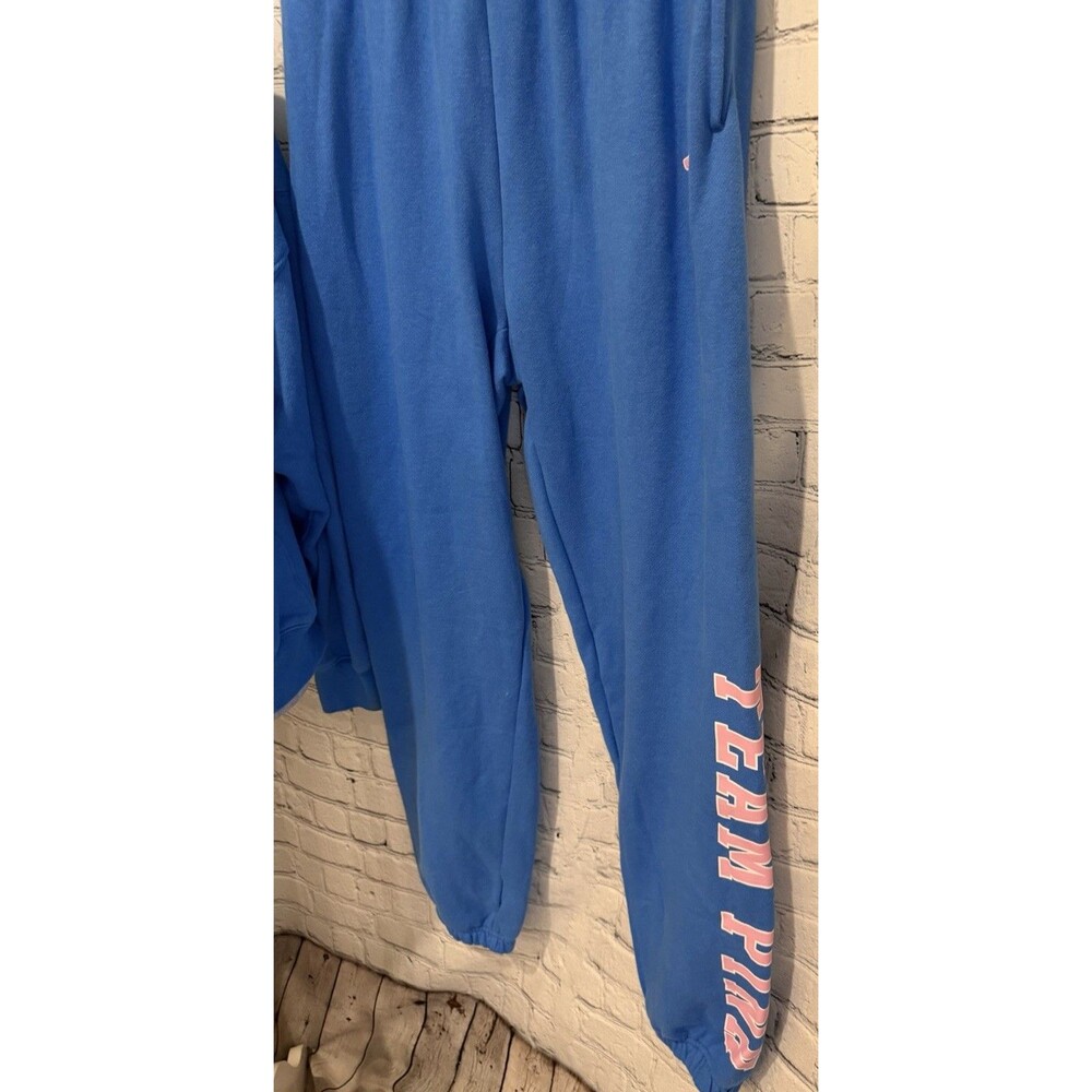 Victoria Secret PINK Blue Full Zip Hoodie XS & NWT Sweatpants Small - Picture 10 of 16